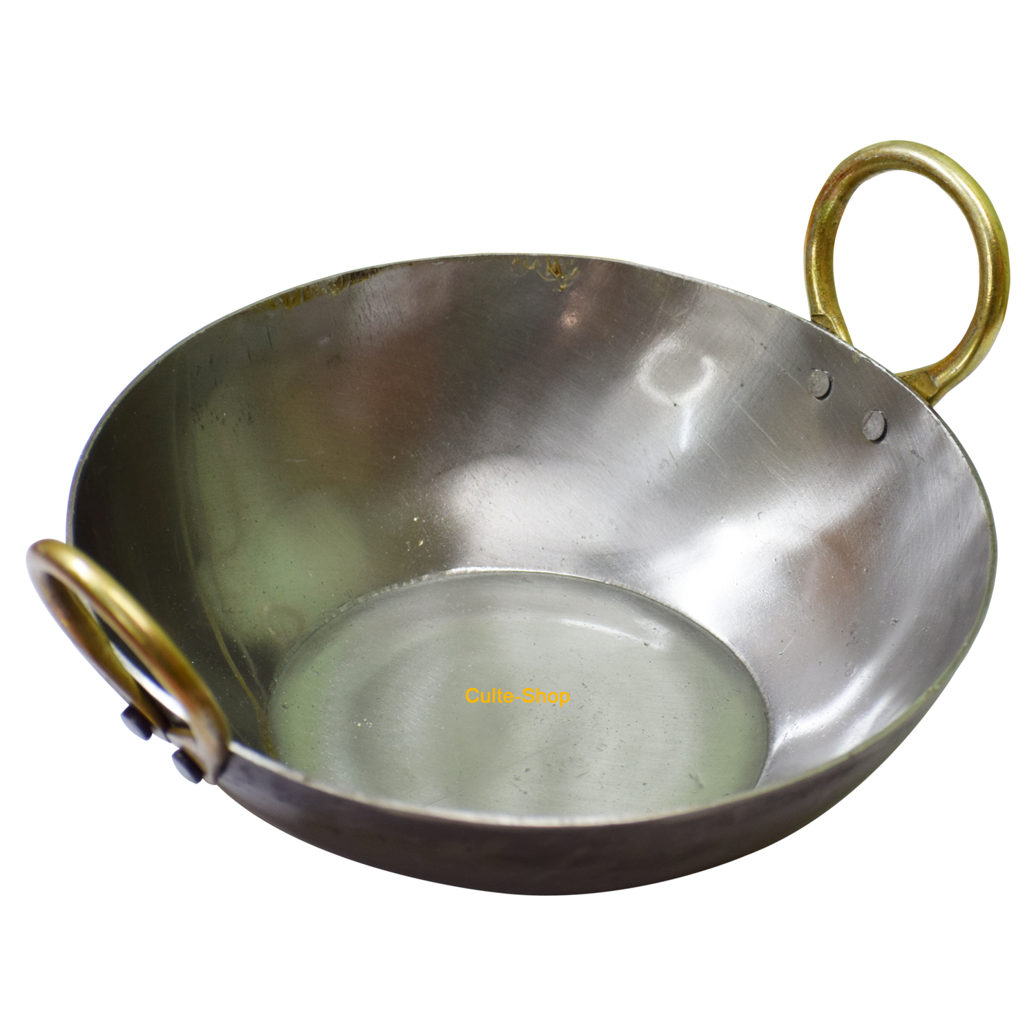 Silver Iron Kadai For Cooking Induction Base Medium Size: 1500ml